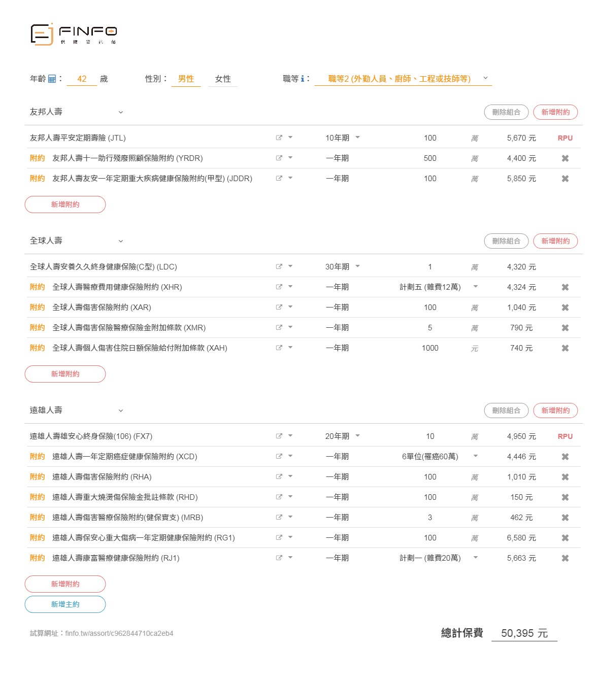 目前42歲單保新光 目前想加強重大疾病 防癌 住院日額到52歲 My83 保險討論區