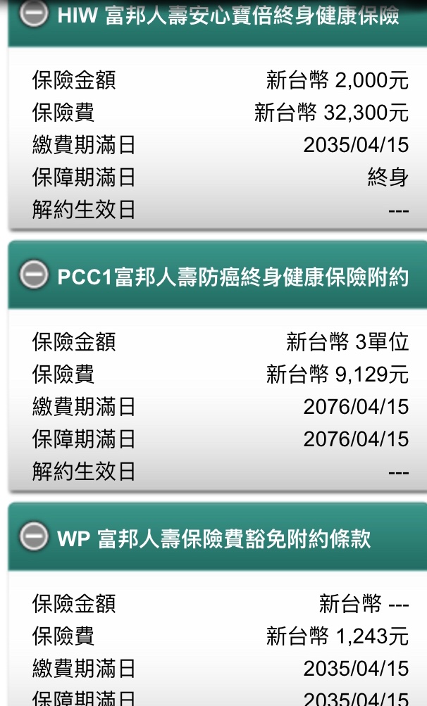 請問hiw富邦人壽安心寶倍終身健康保險真的適合我嗎 My83 保險討論區