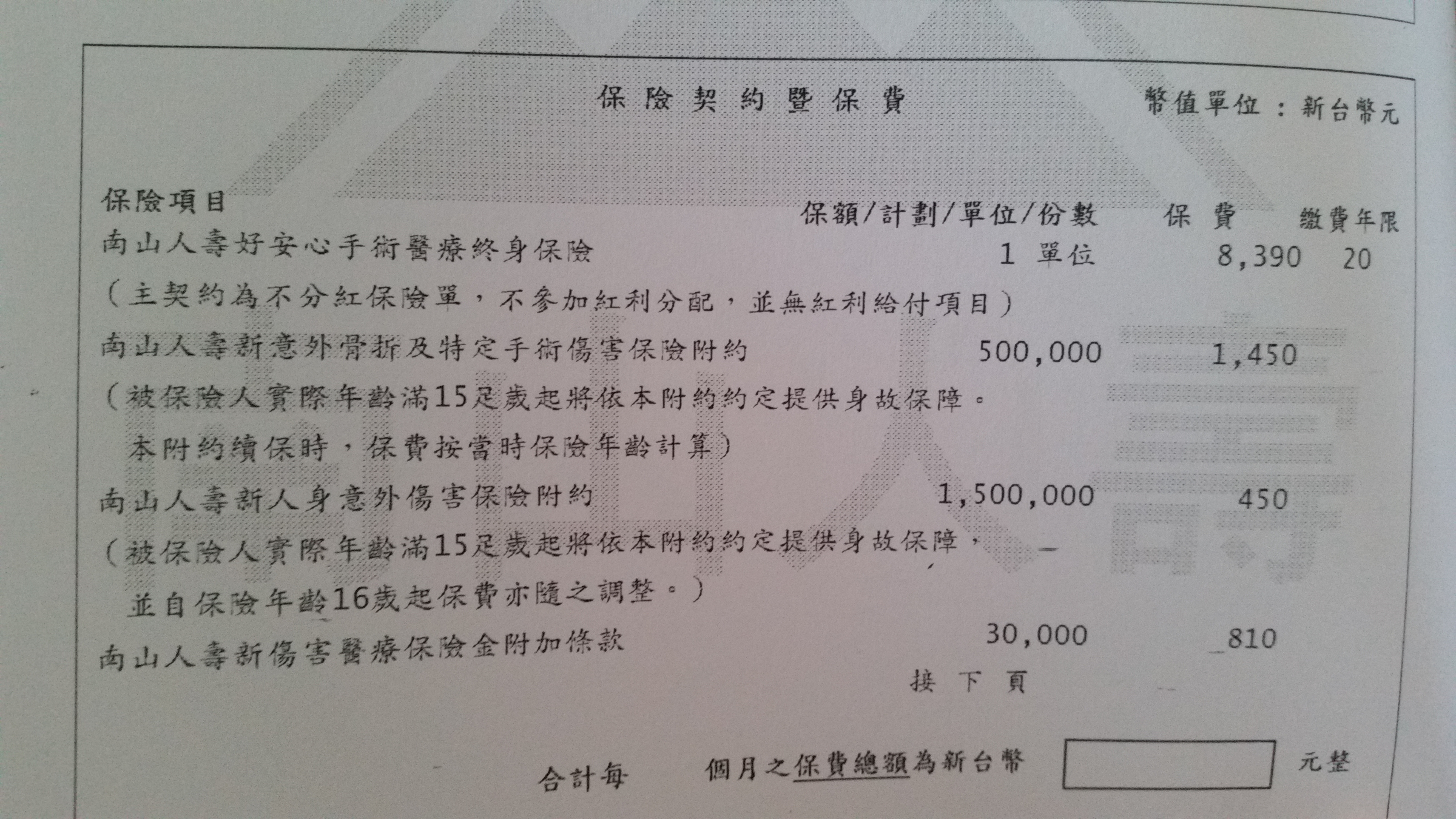 新生兒保單南山人壽 My83 保險討論區