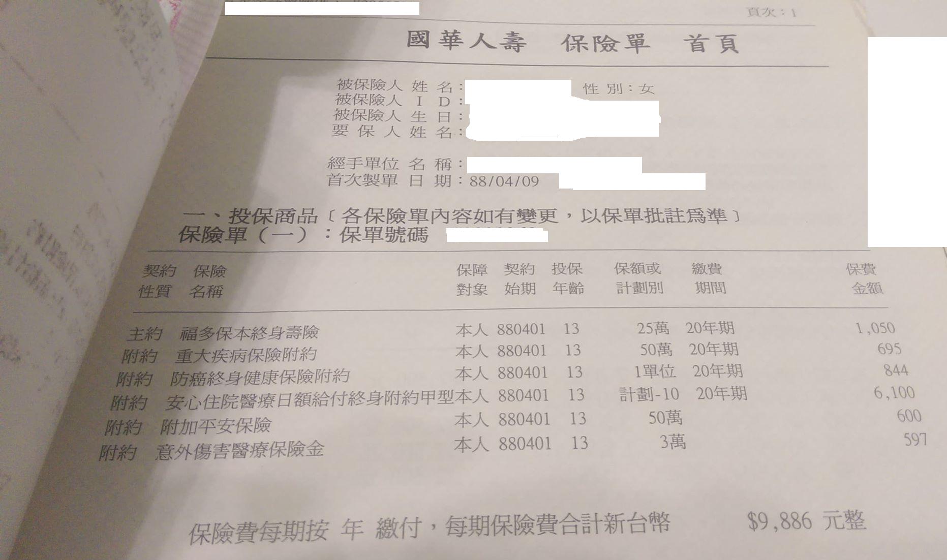 34歲女保單健檢 My83 保險討論區