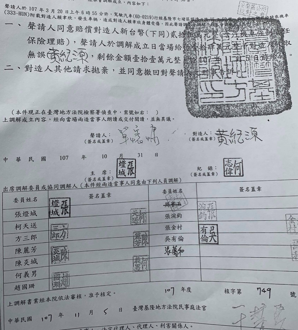 交通事故聲請調解範例 單純車損 騎士或駕駛非車主時 法蘭客的部落格 Udn部落格