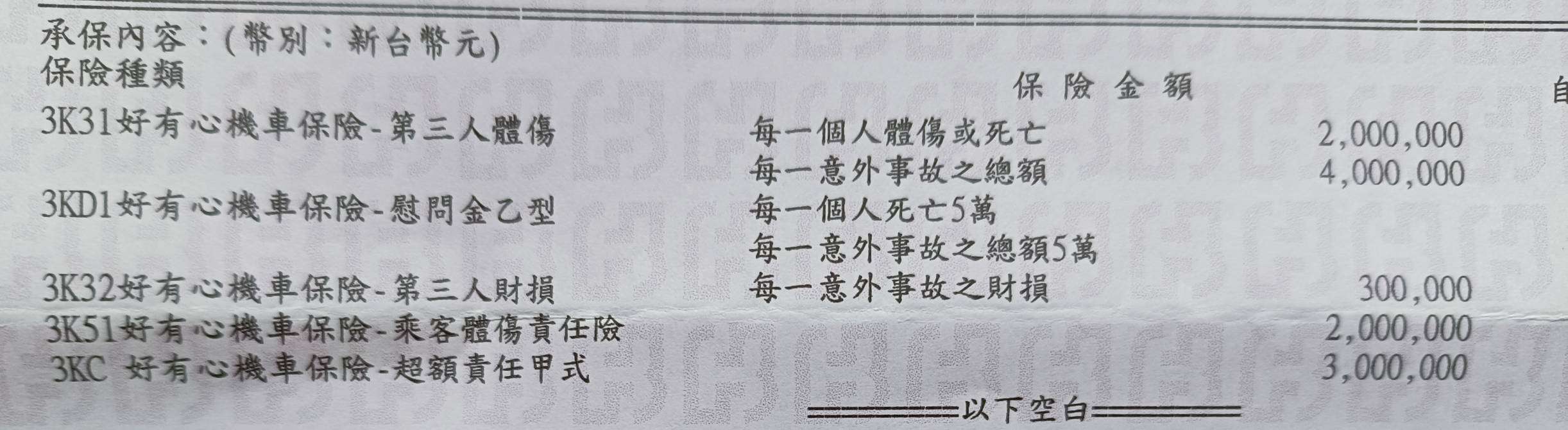 車險相關問題- 《MY83 保險討論區》