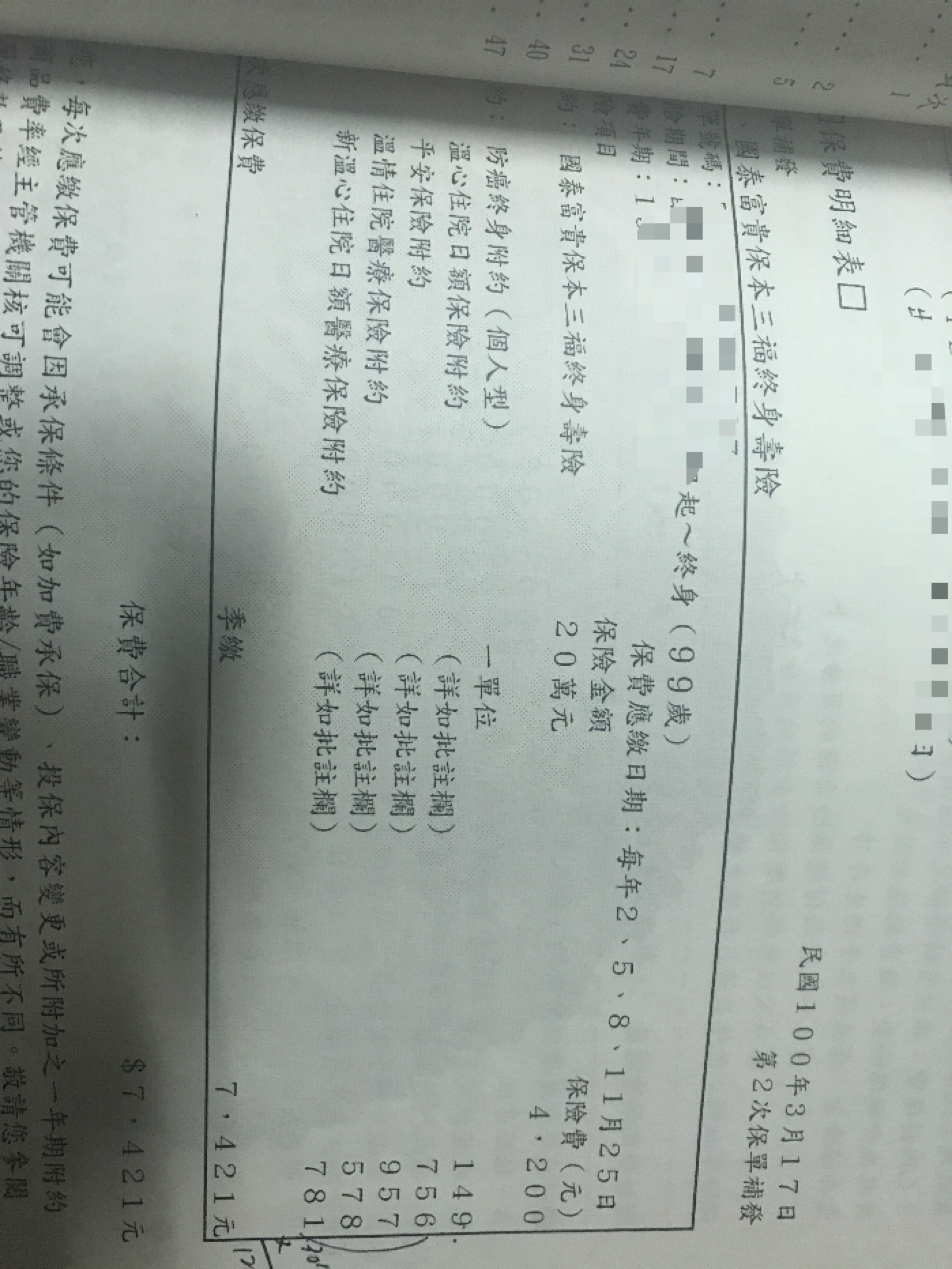 我的醫療險是用國泰富貴三福終身壽險的附約 My83 保險討論區